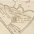Plan château de Cabiche (plan terrier 1785)